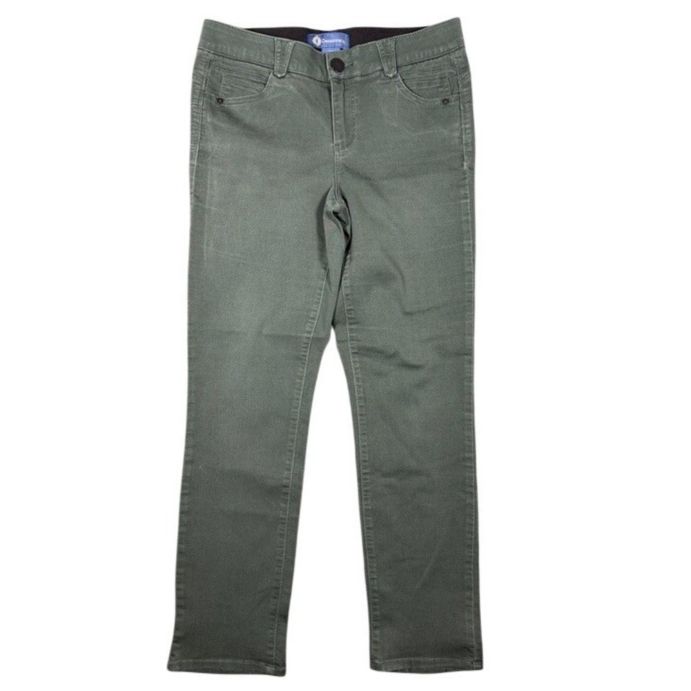 Democracy Ab solution Straight Leg Pants Olive Green Womens Size 10 B1560PEX2